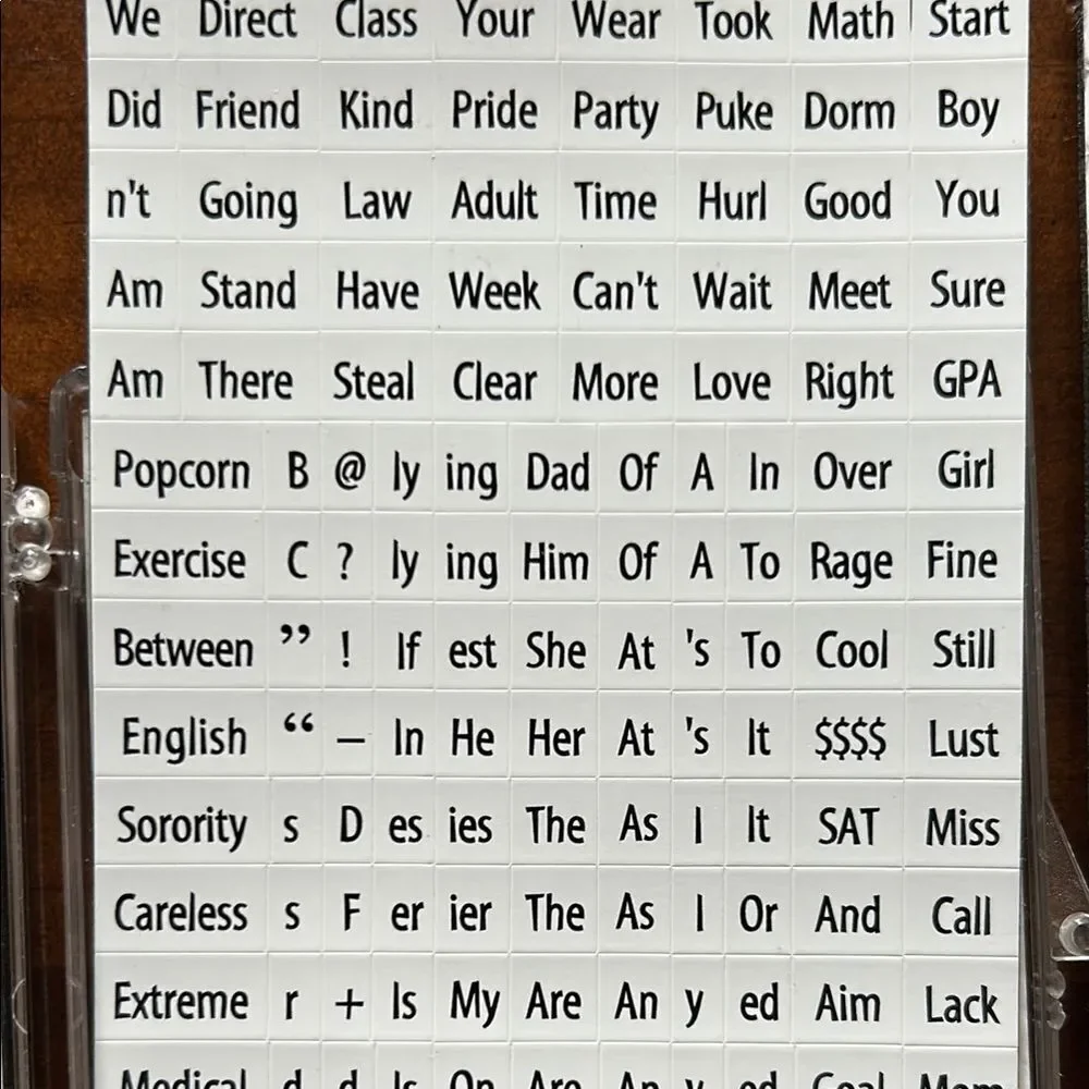 Fridge Fun College Word Magnets